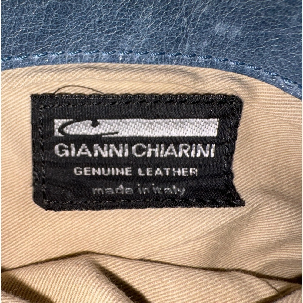 GIANNI CHIARINI; Made in Italy; Designer
Turquoise Leather Envelope Bag - Picture 6 of 8
